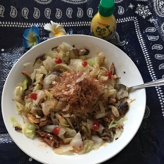 [レンジ]キャベツとイワシのケチャップ温サラダ